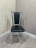 Стул Марсель экокожа (Черный/Опора хром)