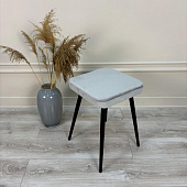 Табурет Хоби квадрат велюр (Кофе с молоком california 912/Черный конус)