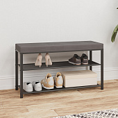 Банкетка Торонто-33С (Графит/Серый)