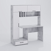 Стол компьютерный Лайт (Цемент/Белый)