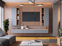 Гостиная Сканди Комплектация 1 (Дуб бунратти/Смоки софт)