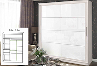 Шкаф-купе Танго 1.5 лакобель Р (Анкор светлый)