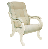 Кресло для отдыха Сенатор Модель 71 (Молочный дуб/Экокожа Белый)