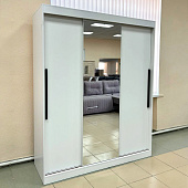 Шкаф-купе с зеркалом Лето-3 1.7 (Белый)