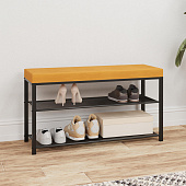 Банкетка Торонто-33С (Черный/Горчичный)