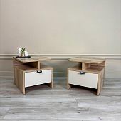 Тумба прикроватная Калипсо (Дуб Делано светлый/Сатин)