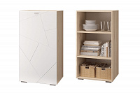 Шкаф-тумба Скай Лайн 600 (Дуб сонома/Белый)