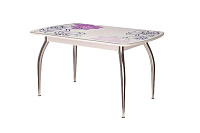 Стол обеденный Бостон на опоре триумф-хром (Виолет)