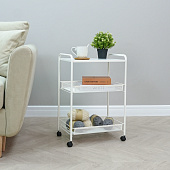 Этажерка Ладья-33КС на колесиках (Белый)