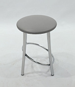 Табурет Лира экокожа (Серый/Опора хром)