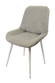 Стул Глазго (Белый/ткань Серая)								