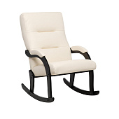 Кресло-качалка Leset Дэми (Венге/Экокожа Бежевый Dundi 112)