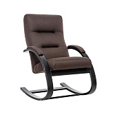 Кресло-качалка Leset Милано (Венге/Ткань рогожка коричневый Малмо 28)