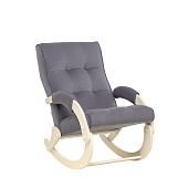 Кресло-качалка Leset Хилл (Венге/Ткань велюр Серый V32/Кант Серый V32)