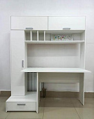 Стол письменный с надстройкой Крафт (Белый)