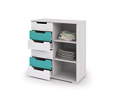 Комод с дверкой Миа (Дуб анкор/Матовый металлик)