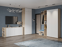 Стол-комод Правый (Дуб сонома светлый/Белый)