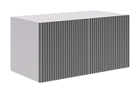 Антресоль Зефир  двухдверная 118.01 (Белое дерево/Серый)