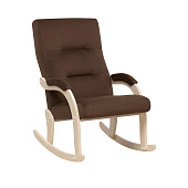 Кресло-качалка Leset Дэми (Слоновая кость/Ткань велюр Коричневый V23)