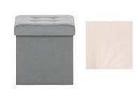 Пуф Leset Плуто складной с крышкой (Varana Cappuccino бежевый экокожа)