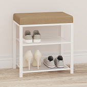 Банкетка Торонто-13S (Белый/Бежевый)