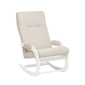 Кресло-качалка Leset Блисс (Белый/Ткань велюр Бежевый Antonio ivory)