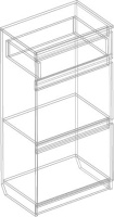 Тумба 2-ств с ящиком 600х400х1220 Тумба 2-ств с ящиком 600х400х1220