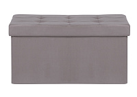 Пуф Leset Леда складной с крышкой (Velutto 08 серый велюр)