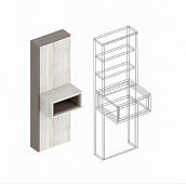 Тумба прикроватная Анита навесная левая (Винтерберг/Рейн бронза)