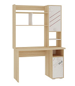 Стол письменный с надстройкой Энерджи (Дуб сонома/Белый)