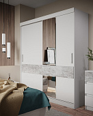 Шкаф-купе Софи 2.0 (Белый/Бетон светлый)