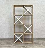 Лайт Стеллаж-1 с вставкой (Дуб сонома/Белый)