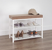 Банкетка Торонто-23S (Белый/Бежевый)