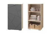 Шкаф-тумба Скай Лайн 600 (Дуб сонома/Графит)