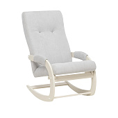 Кресло-качалка Leset Блисс (Слоновая кость/Ткань велюр Серый Soro 28)