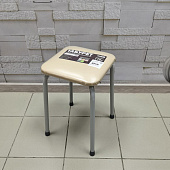 Табурет квадратный Пенёк-224 крепкий, разборный (Ваниль)