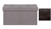 Пуф Leset Леда складной с крышкой (Varana DK Brown коричневый экокожа)