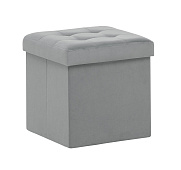 Пуф Leset Плуто складной с крышкой (Velutto 12 серый велюр)