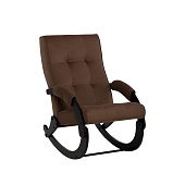 Кресло-качалка Leset Хилл (Венге/Ткань велюр Коричневый V23/Кант Коричневый V23)