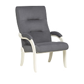Кресло для отдыха Leset Дэми (Слоновая кость/Ткань велюр Серый V32)