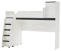 Кровать двухъярусная Гретта (Дуб крафт белый/Антрацит)