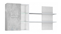 Шкаф навесной Эльза-1 2 кат. (Белый/Цемент темный)