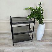 Подставка для обуви Женева-13 3-х полочная (Черный)								