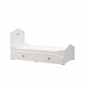 Кровать одинарная Роуз 11.27 0.9 (Белый/Ясень ваниль)