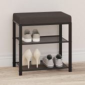 Банкетка Торонто-13S (Черный/Серый)